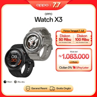 [BARU] OPPO Watch X3 OWWE261 [Aerospace-Grade Titanium Alloy Body, NFC Smart Card Support, IP68 IP69 Water Dust Resistance, Tri-Sense Health Tracking Tech]