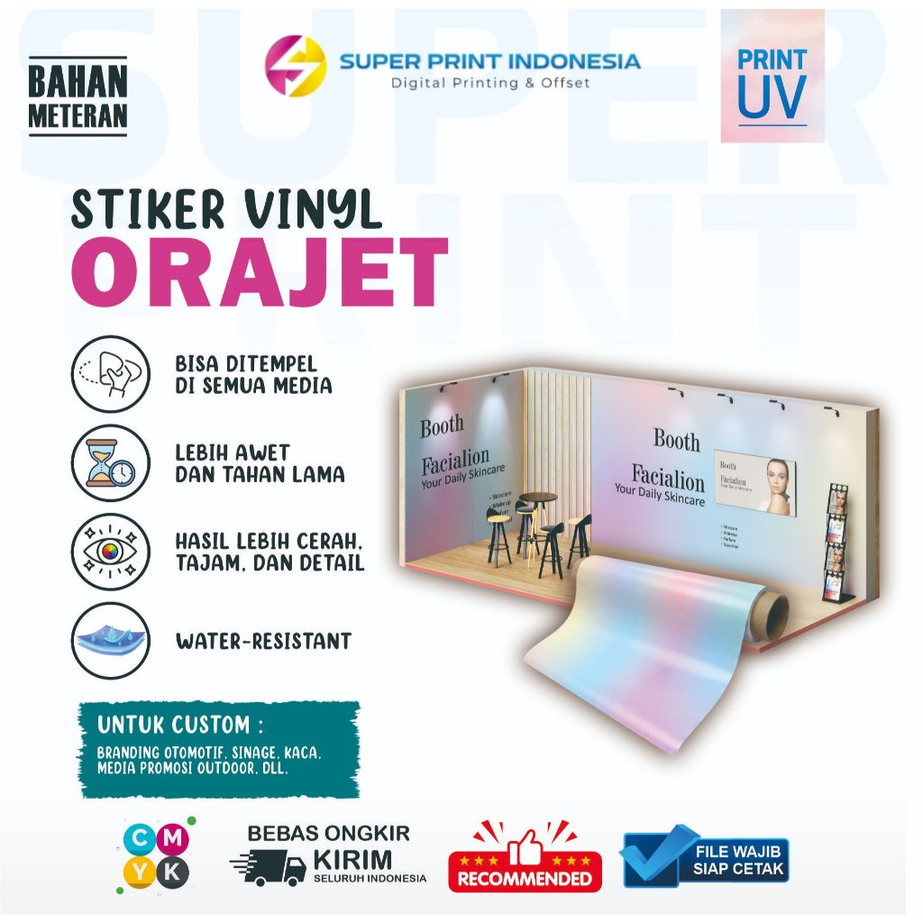 Orajet Sticker Printing / Glossy - Matte - Transparent / Uv Meter Printing