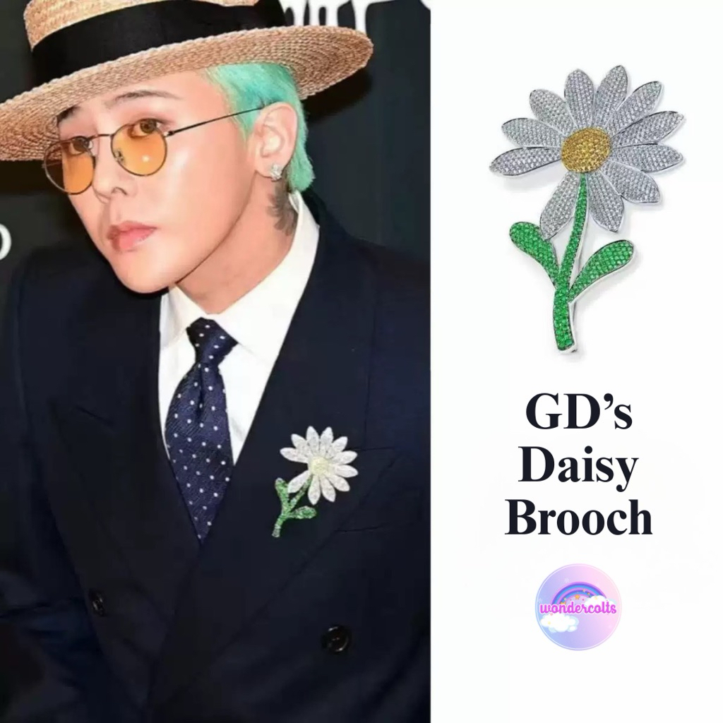 [READY] เข็มกลัด GD Daisy Flower | เข็มกลัดดอกไม้ Daisy G Dragon K-Pop | สูท เบลเซอร์ & หมุดกระเป๋า