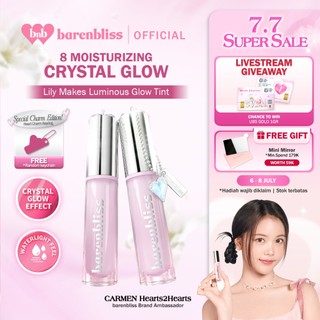 [LIMITED CHARM] BNB barenbliss Lily Makes Luminous Glow Tint 2.5 g Liptint Ombre Glossy Melembapkan Anti Kering 8 Moisturizing Agents Vitamin E Hydrating Stain Ringan Alami & Kilau Tahan Lama 12 Jam Waterproof Transferproof LipstickLipgloss Lip Matte