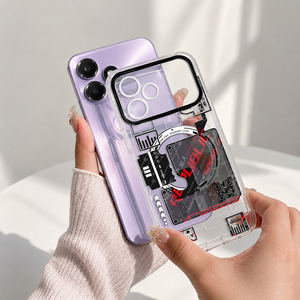 HP ล่าสุด OPPO A6C กรณี 2026 โปร่งใส Softcase ซิลิโคนใส Anti-Yellow เคสโทรศัพท์ HBO-87