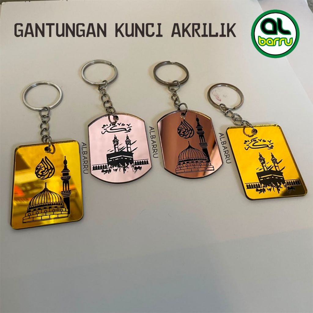 GANTUNGAN ACRYLIC MIRROR KEYCHAIN MAKKAH