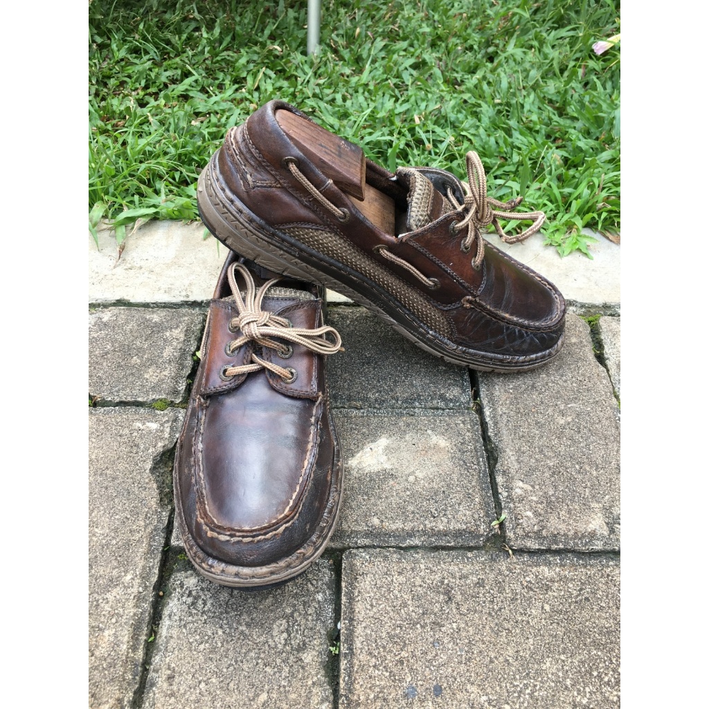 Sperry Top-Sider Boat Shoes รองเท้าโลฟเฟอร์หนังสีน้ําตาล ไซส์ 42