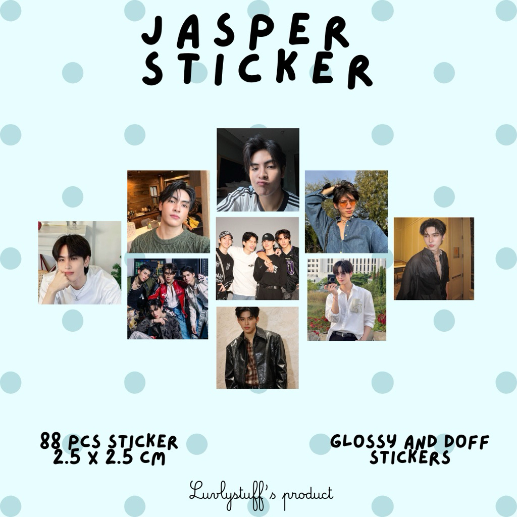 [Luvlystuff] สติ๊กเกอร์ JASPER 88 ชิ้น THAILAND POP BOYGROUP || JOONG AOU SANTA POND FREEBIES