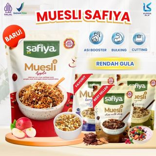 Muesli Safiya 1 Kg Oatmeal Dried Fruit Almond Mete Sereal Diet Sehat