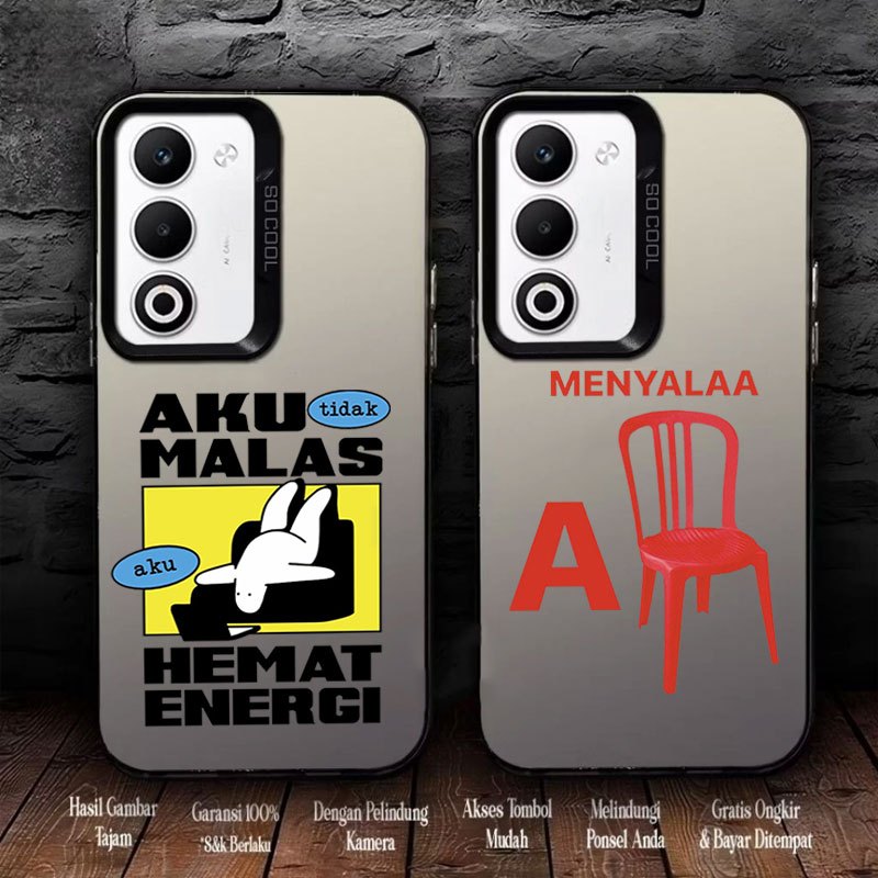 Softcase IMD Black Motif Quutes Minimalist Premium ป้องกัน HP สําหรับ Oppo A16 A17 A3 PRO A37 A18 A3