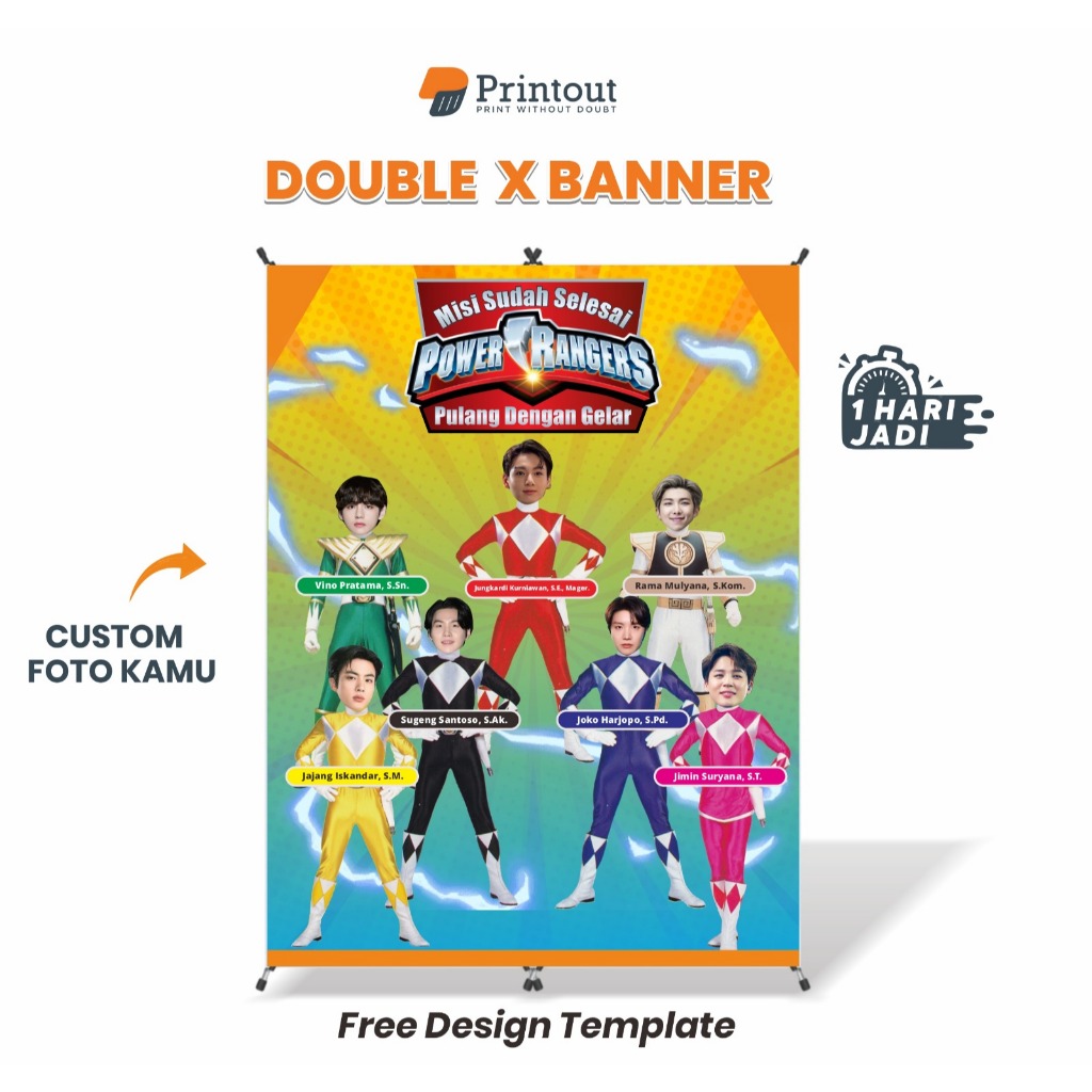 Printout (X Banner Double) พิมพ์ X Banner Double ขนาด 120x160ซม