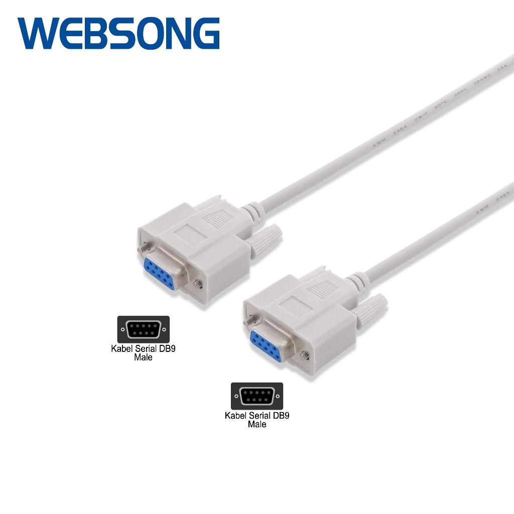 DB9 RS232 Female to Female 1.5M 3M 5M Straight Cross WEBSONG Serial Cable