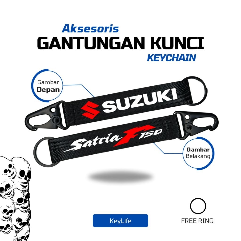 GANTUNGAN "Suzuki Satria F150" พวงกุญแจ Suzuki Satria F150 เรียบง่ายและเย็น พวงกุญแจ Suzuki F150