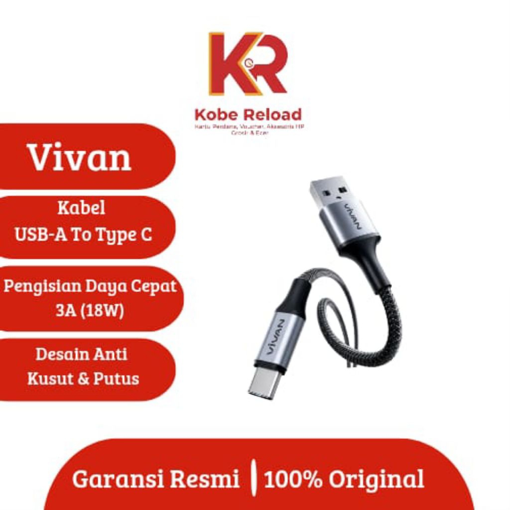 สาย Vivan VKF-AC100 3A Type C