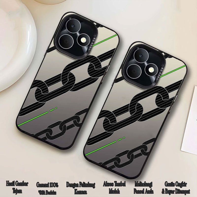 Softcase IMD สีดําบทคัดย่อ Motif Minimalist Premium ป้องกัน HP สําหรับ Realme 3 5 Pro C11 C12 C25 C1