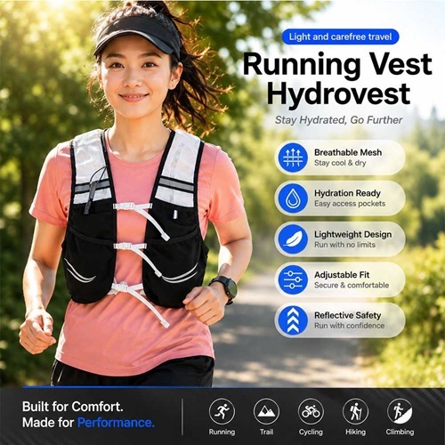 Trail Running Vest Hydropack Vest กระเป๋าปั่นจักรยาน Ultralight Running Bag Outfrai Trail Pass