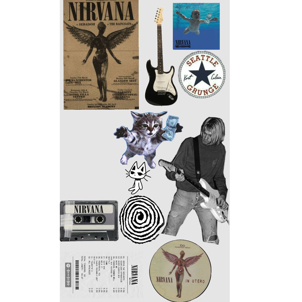 สติ๊กเกอร์ NIRVANA AESTHETIC ขั้นต่ําซื้อ 4 .สามารถ Mix-Non Cutting Stickers - Cool Aesthetic HP & L