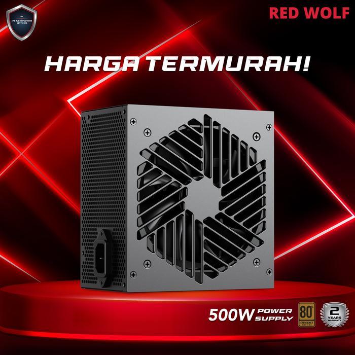 PSU 500w / แหล่งจ่ายไฟ Red Wolf 500W Non-modular ATX 2.31 80 + ประสิทธิภาพ 230 V EU / PSU01-RWF