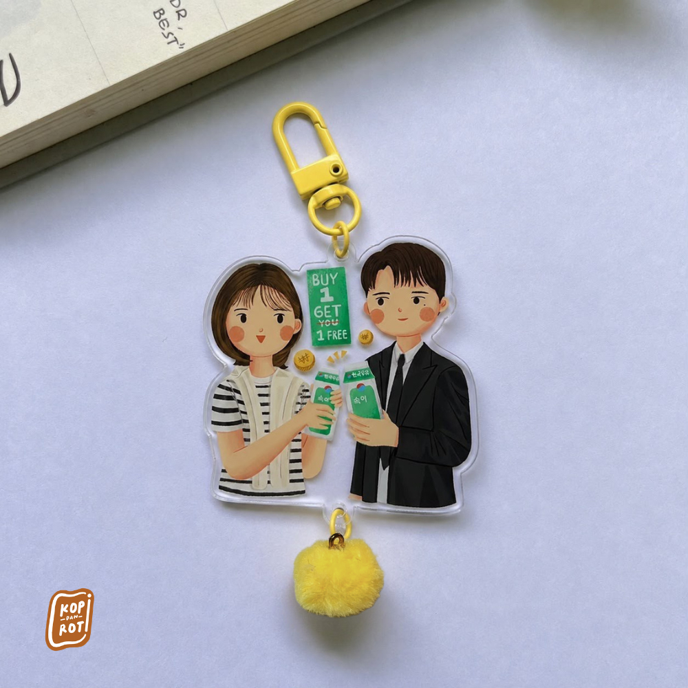 GANTUNGAN See You At Work Tomorrow Keychain พวงกุญแจละครเกาหลี Kdrama Kang Si Woo