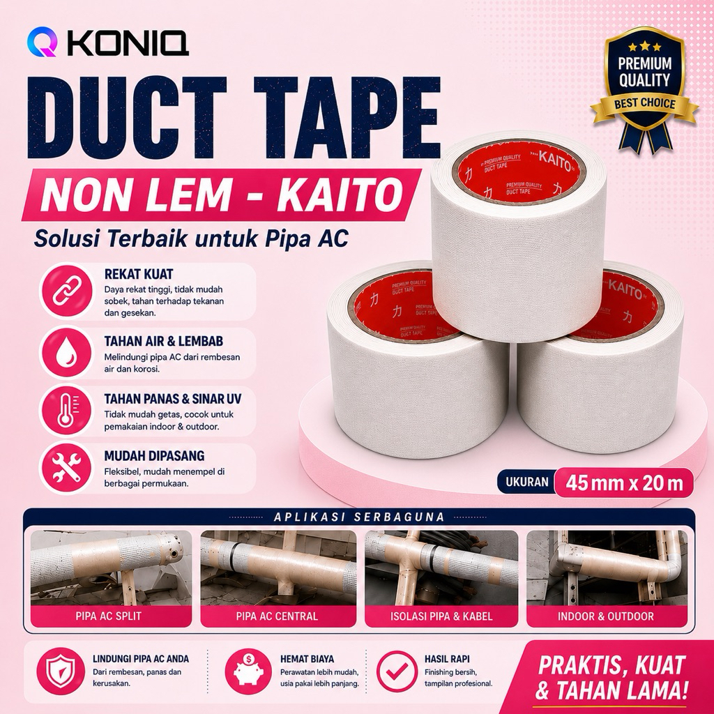 NON-GLUE AC DUCT TAPE - KAITO / DUCT TAPE / NON-GLUE AC INSULATION