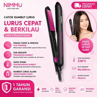 Nimmu Hair Straightener Catokan Rambut 2 In1 Keramik 45 Watt Catokan Rambut Curly (2 IN 1)