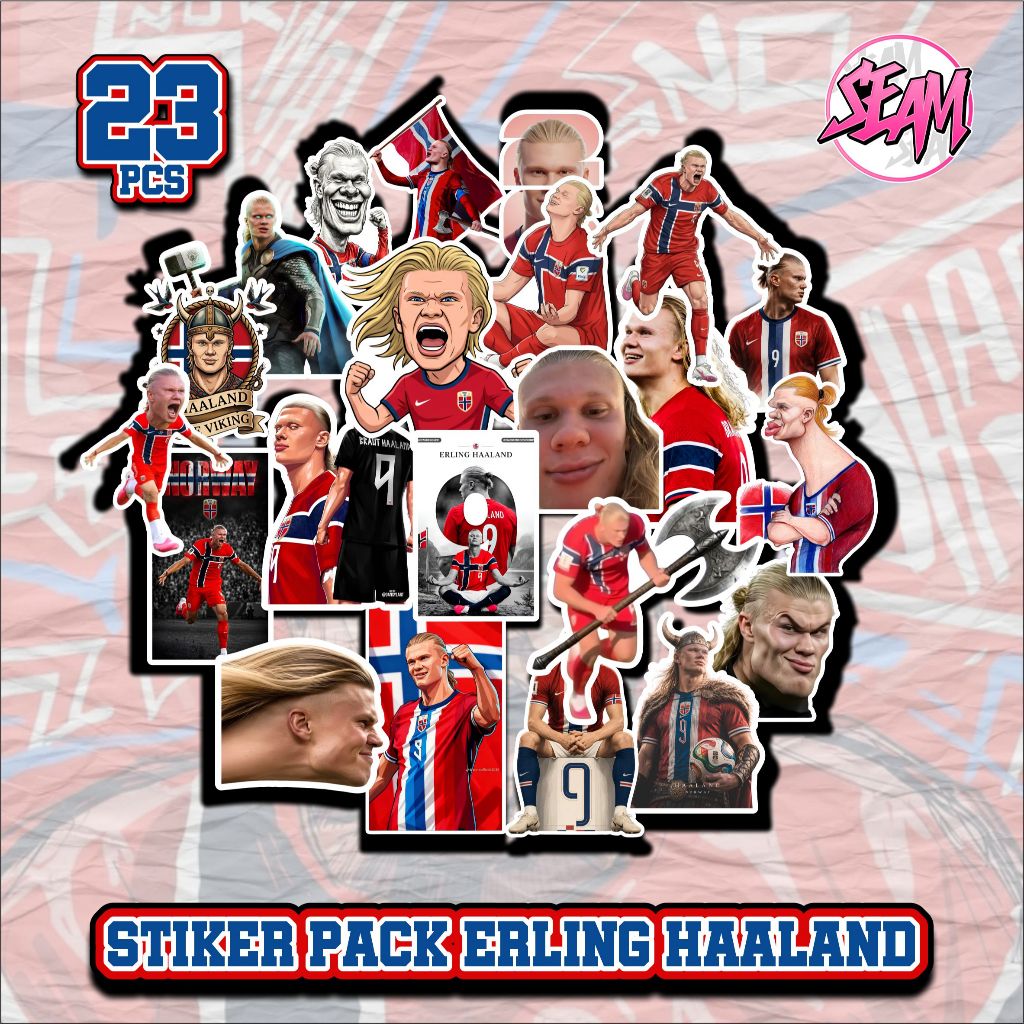 P22 ใหม่ล่าสุด COOL HAALAND ERLING PACK STICKERS TRENDING และ VIRAL ERLING HAALAND HAALAND THE VIKIN