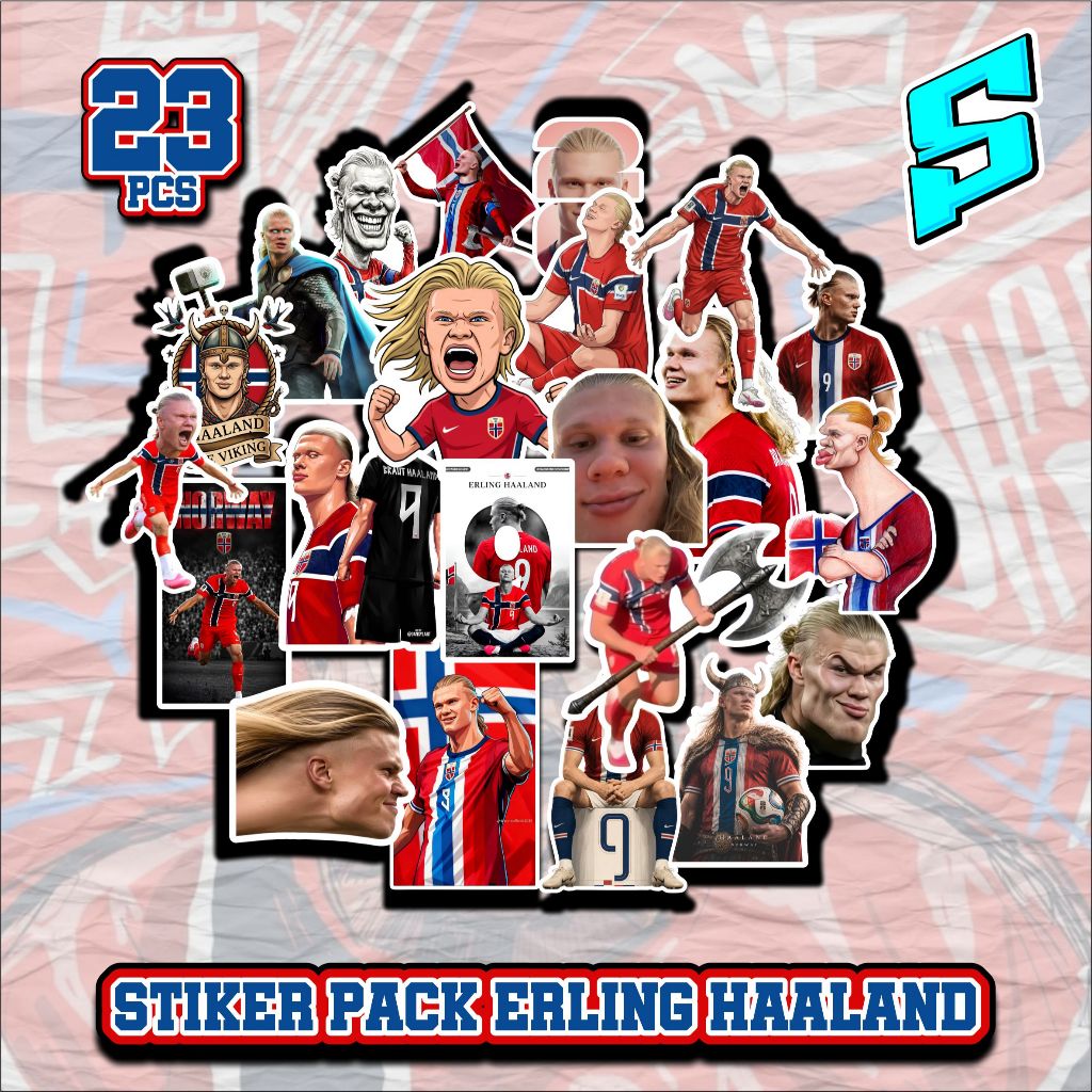 P22 ใหม่ล่าสุด COOL HAALAND ERLING PACK STICKERS TRENDING และ VIRAL ERLING HAALAND HAALAND THE VIKIN