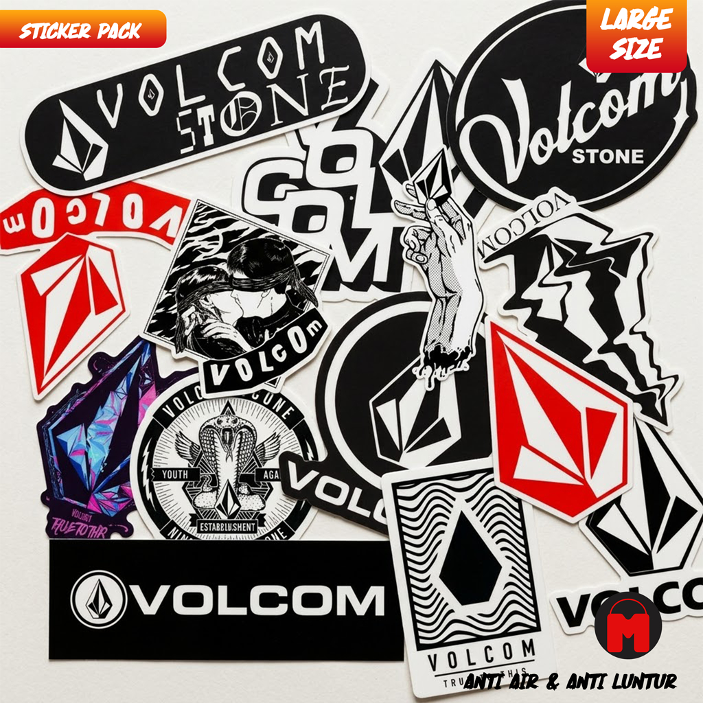 Volcom Distro Stickers ขนาดใหญ่ 14 ชิ้น HP Laptop Helmet