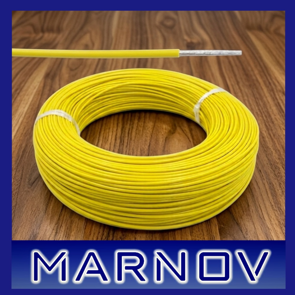AWG 22 สีเหลือง AWG22 สาย Stranded Roll เงินดีบุก