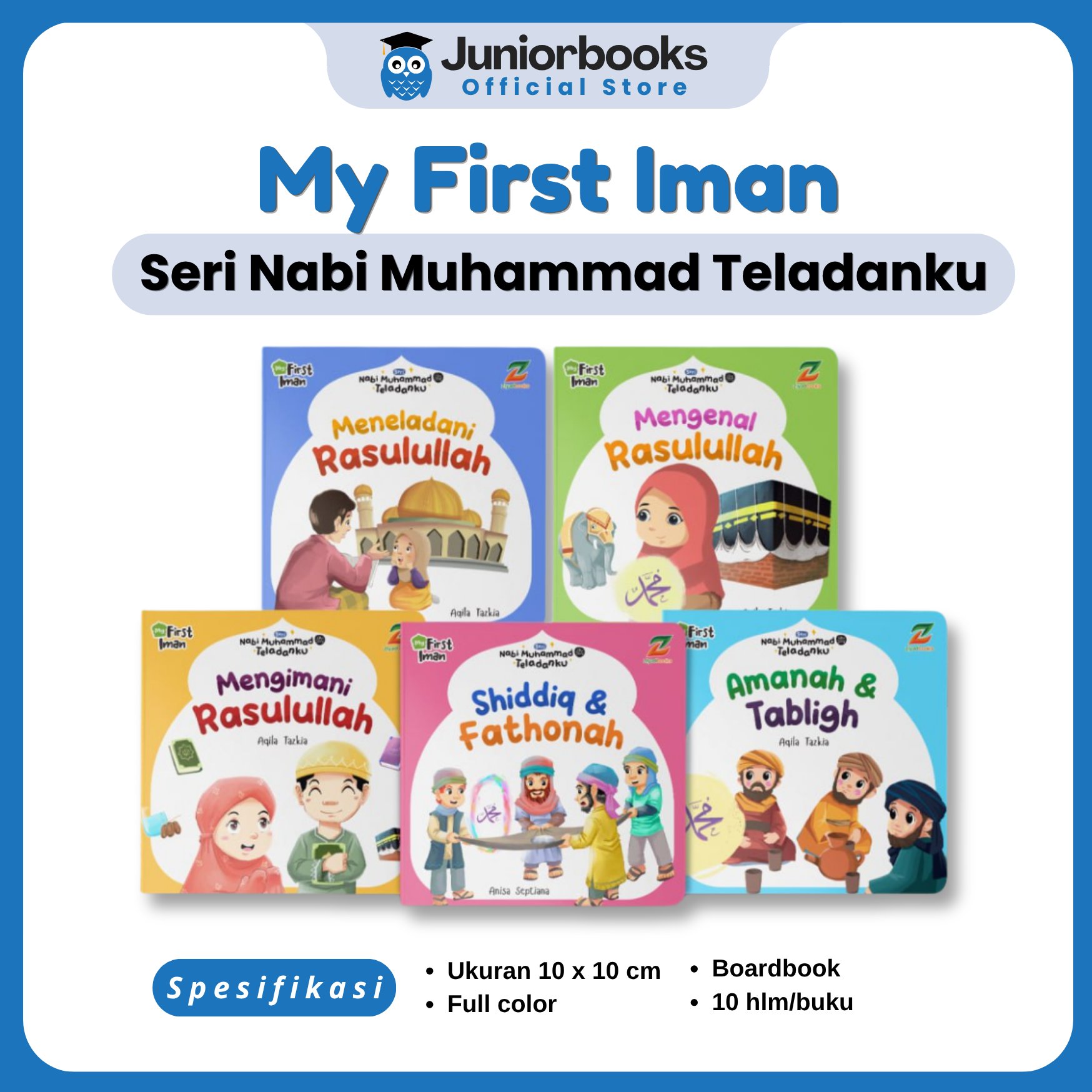 NABI Ziyadbooks - (CONTENTS 5 BOOKS) Boardbook My First Iman: Prophring Muhammad My Example - หนังสื