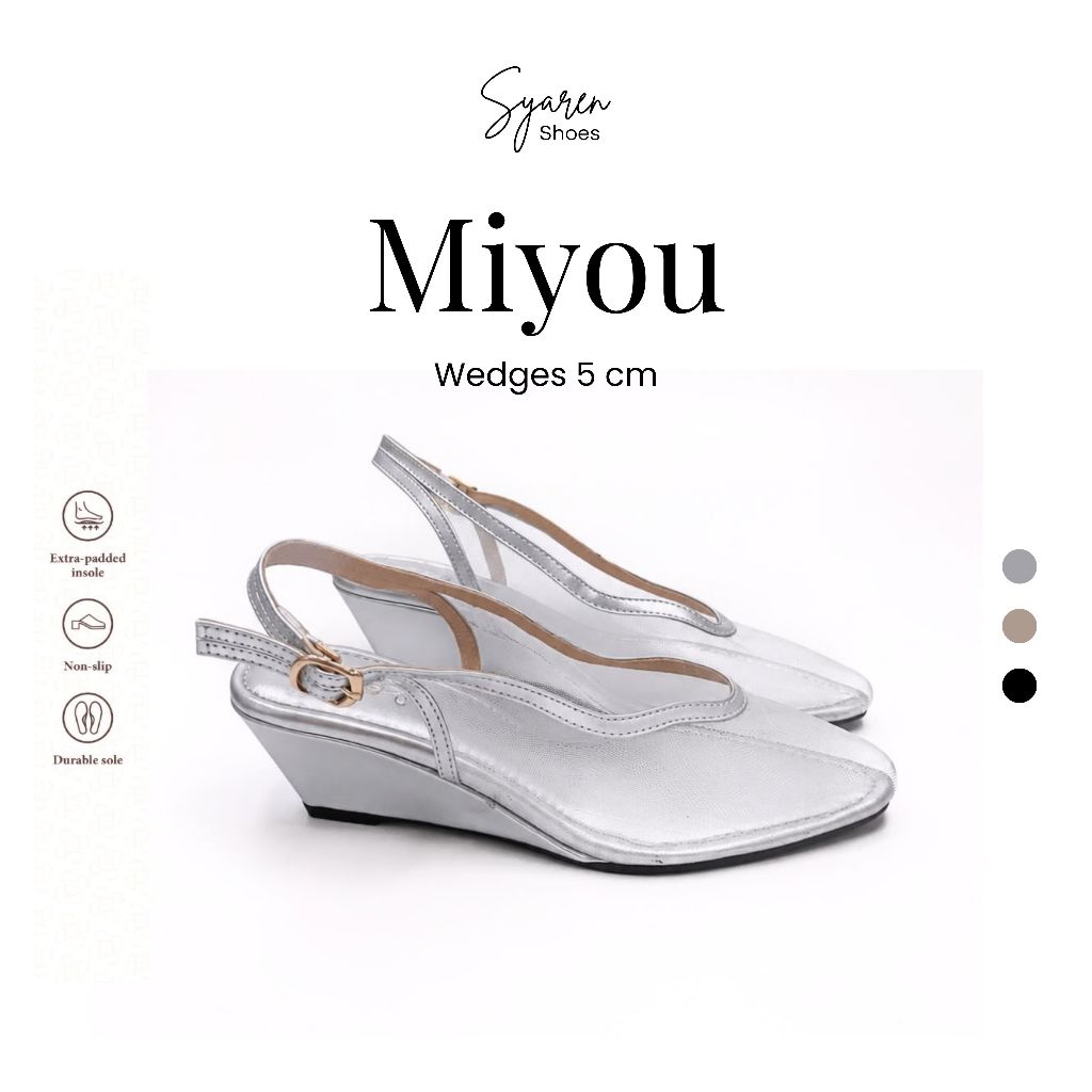 SYAREN Miyou ล่อตาข่ายมีสไตล์ ส้น 5 ซม