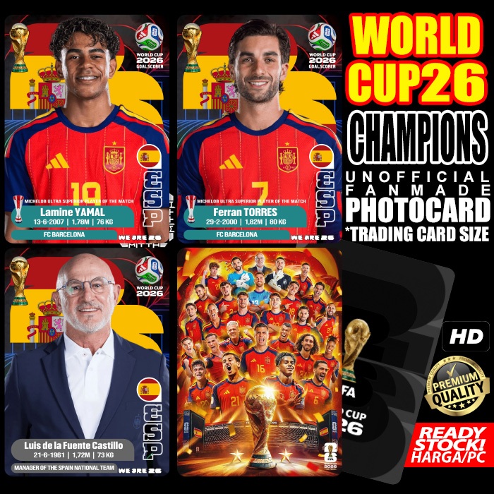 Unofficial 2026 World Cup Photocard Player Photocard การ์ดฟุตบอลฟุตบอลโลกเม็กซิโก