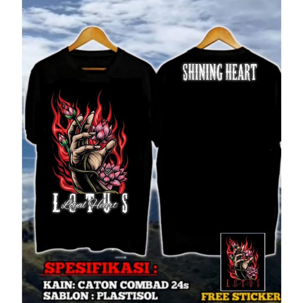 KATUN Lotus - เสื้อยืด PSHT Lotus - Shining Heart - วัสดุผ้าฝ้ายหวี Super 24s