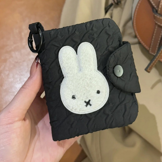 Miffy Bunny Blossom Kawaii Wallet Miffy Rabbit กระเป๋าสตางค์พับ