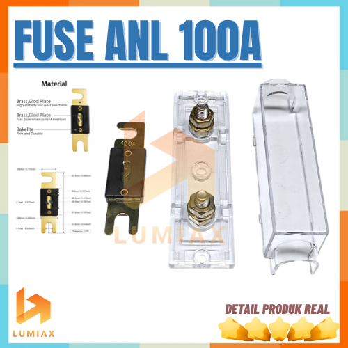 ANL Fuse 100A เครื่องเสียงรถยนต์ความปลอดภัย DC Inverter ประกอบด้วยปลอก