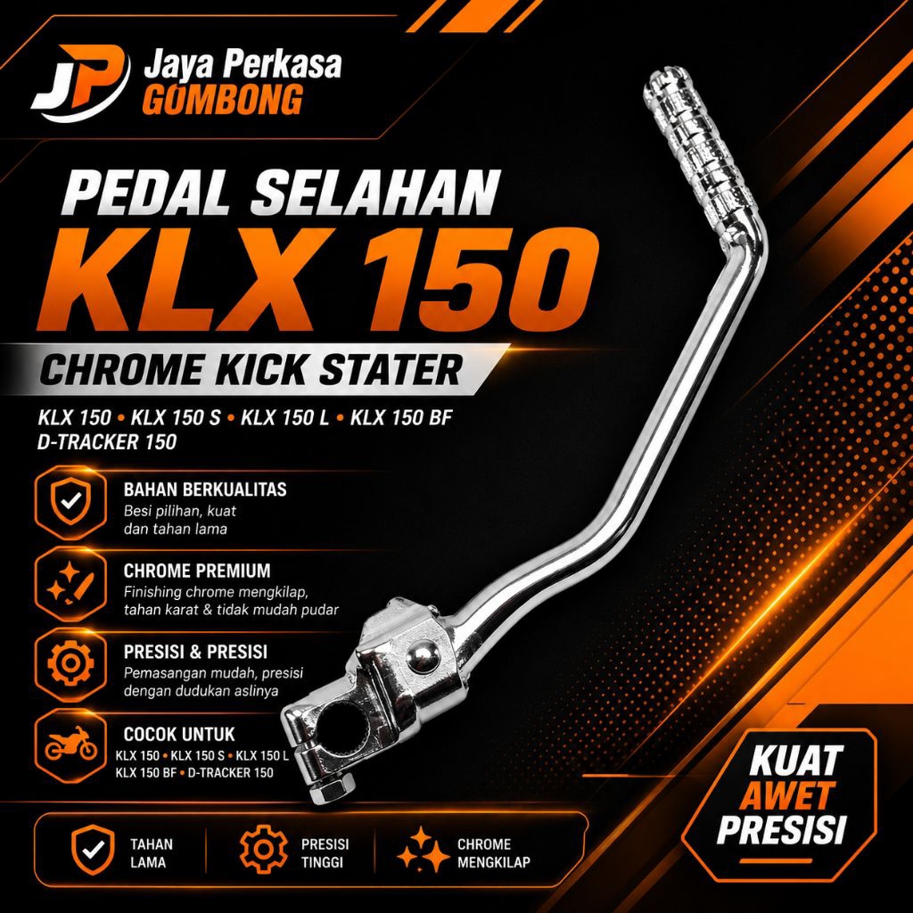 KNZ PEDAL SELAHAN KLX 150 CHROME KICK STATER KLX 150 KLX 150 L KLX 150 BF KLX 150 D-TRACKER KNZ
