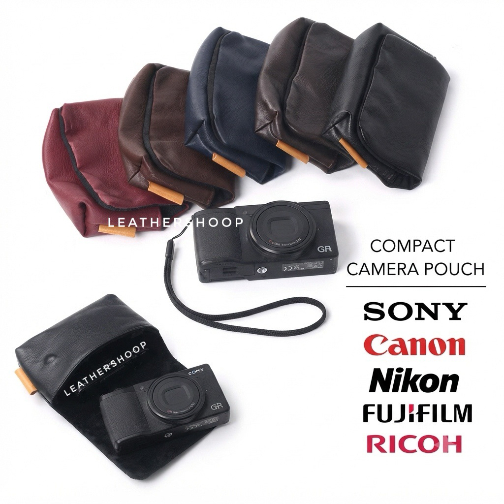 Pu กระเป๋ากระเป๋ากล้อง Sony ZV1 ZV1F ZV12 WX500 WX800 WX350 WX220 HX99 G7XII G7XIII SX730 SX740 G9X 