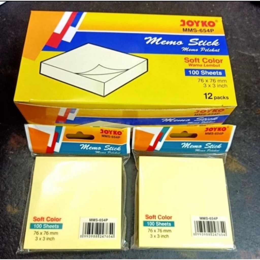 ไม้บันทึก Joyko MMS-654P สีอ่อน 76x76mm pad 100lbs