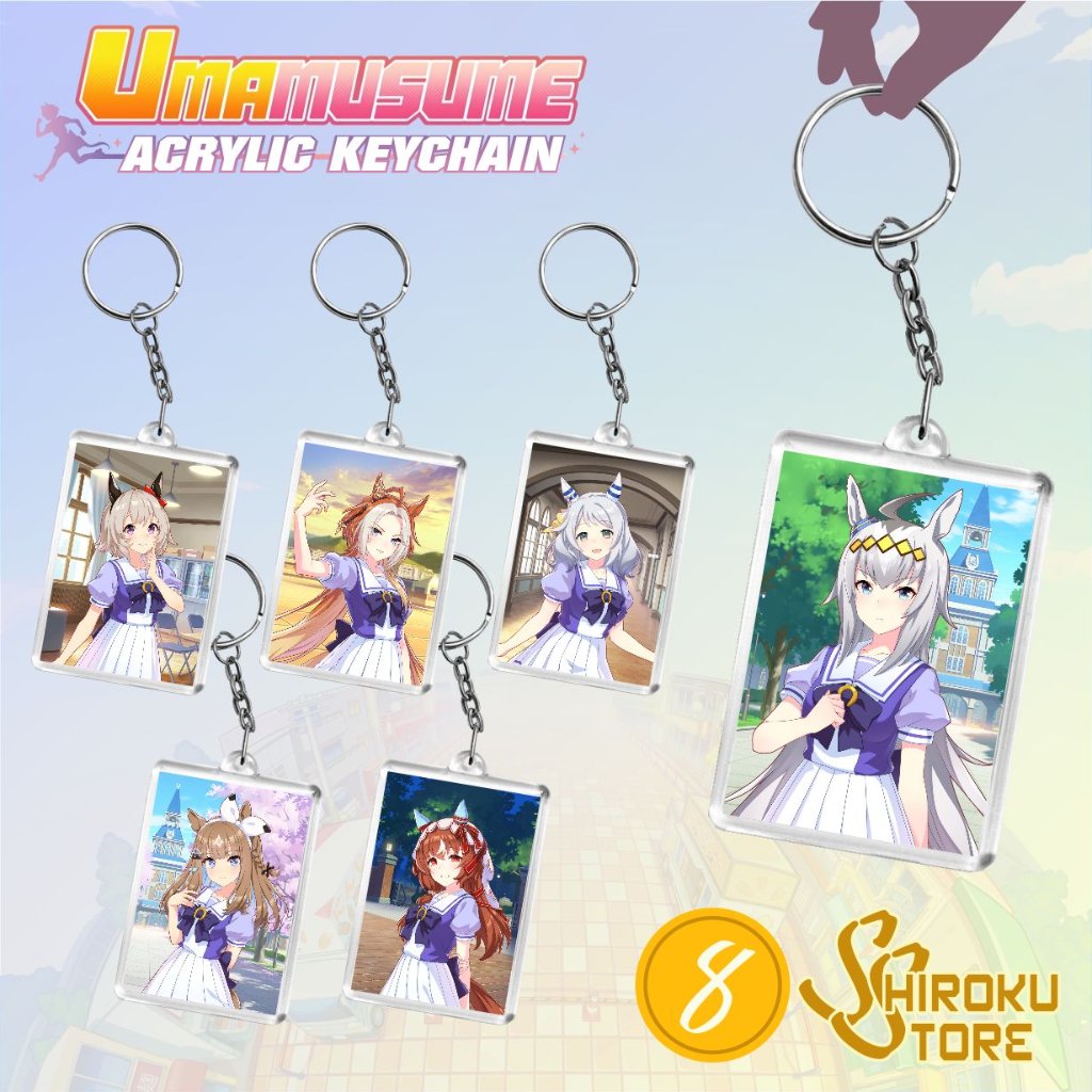 GANTUNGAN Uma Musume พวงกุญแจ/อะนิเมะเกมพวงกุญแจ Umamusume อะคริลิคพวงกุญแจ Oguri Cap Mejiro Mcqueen