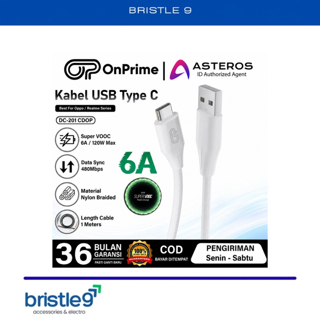 ONPRIME สายเคเบิลข้อมูลสําหรับ OPPO Realme USB Type C 6A สําหรับ SuperVOOC VOOC 45W 67W 80W 120W - D