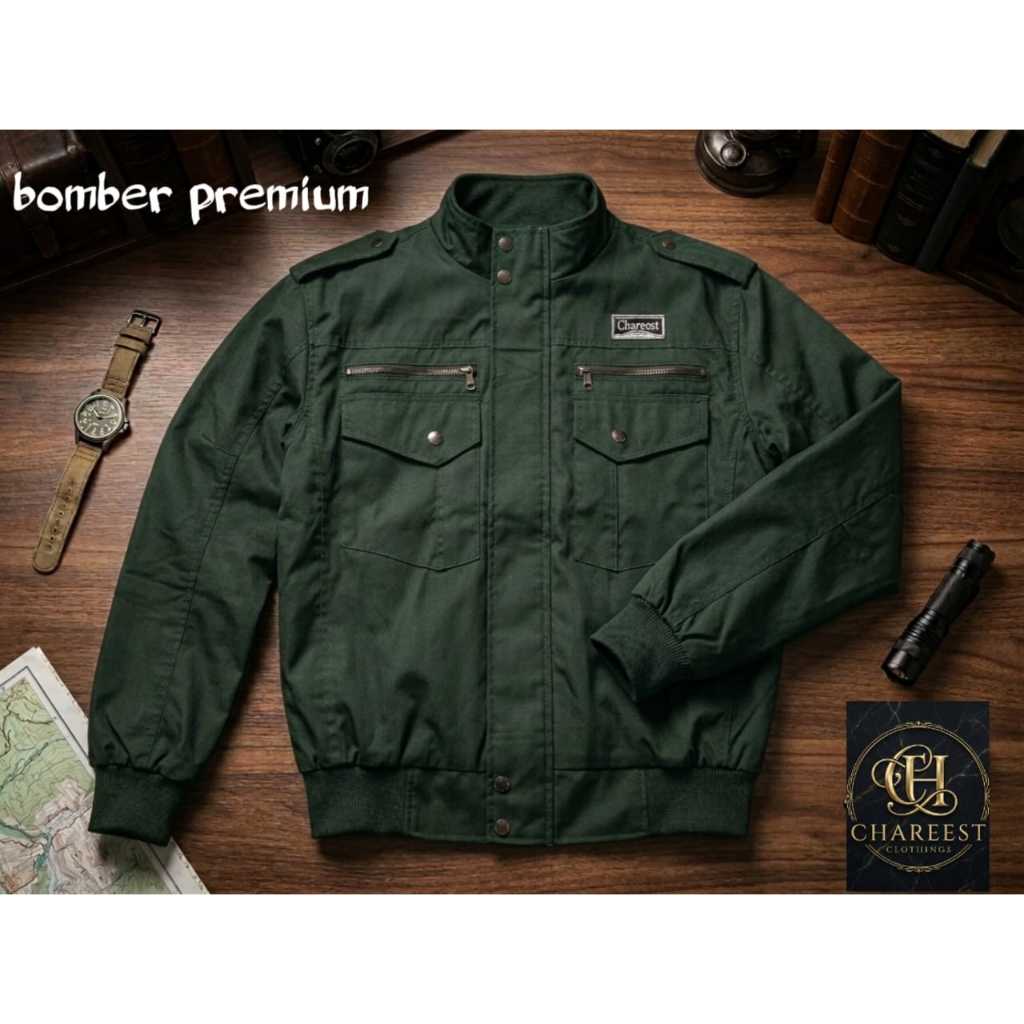 Premium BOMBER Jacket Canvas acc.jacket