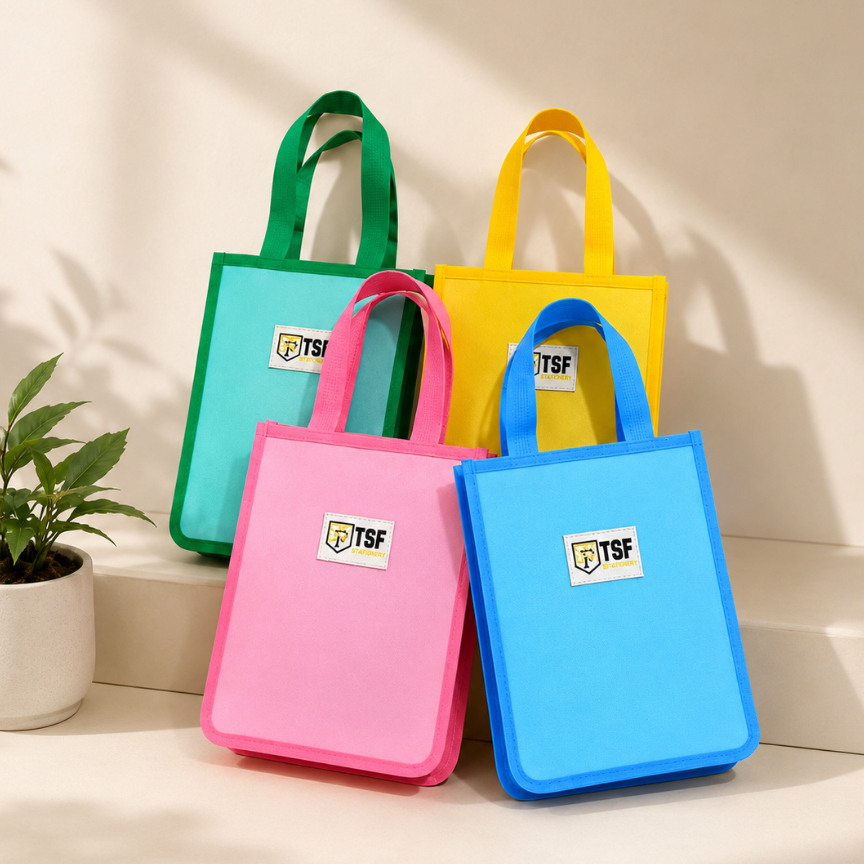 BOS Tote Bag PP Plastic Material Sheet Color Mini Tote Bag