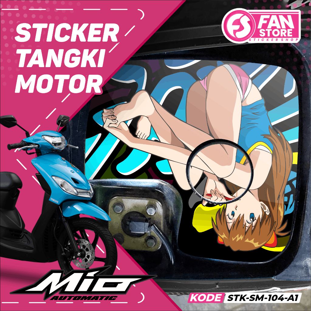 Mio Sporty Tank Sticker with Anime Girl Motif - Mio Sporty Tank Accessory Sticker Alty Cuted - STK-S