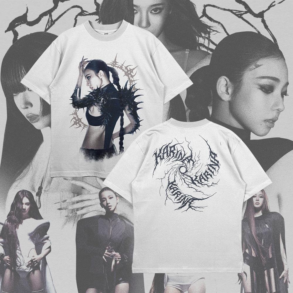 KARINA AESPA LEMONADE Ver.2 WHITE OVERSIZE CUTTING T-Shirt Series