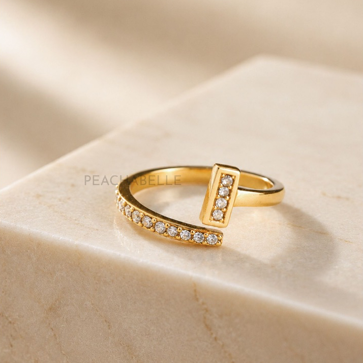Peachabelle Open Ring ชุบทอง 18K - Aurora