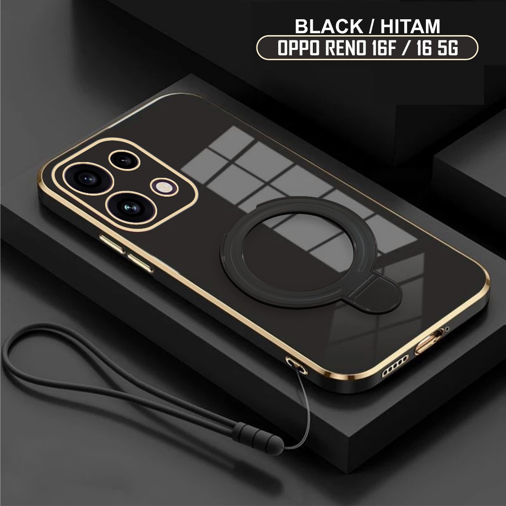 Oppo Reno 16F 16 Pro 5G Luxury CaseRing Holder Magsef ฟรีเชือกเส้นเล็ก