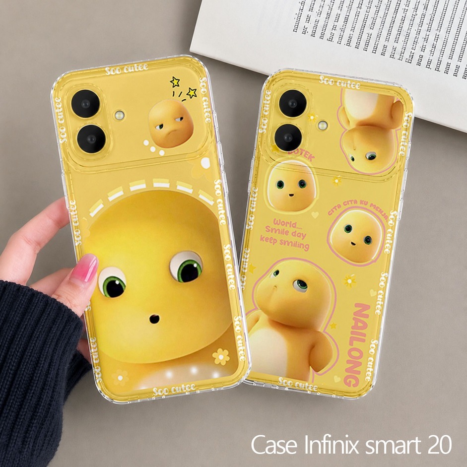 Infinix Smart 20 Clear Softcase nailong HP Case โปร่งใสซิลิโคนป้องกันรอยขีดข่วนล่าสุด