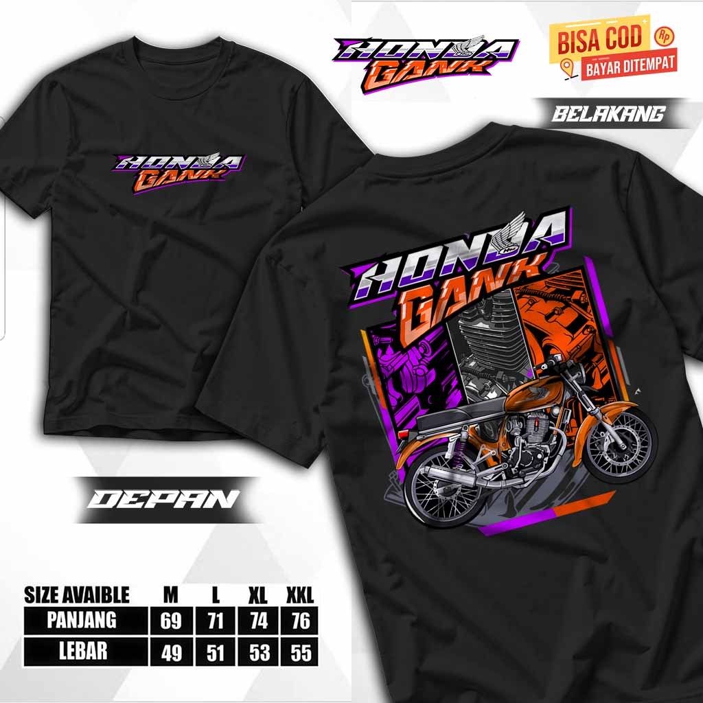 เสื้อยืด HONDA GANK - เสื้อยืด HONDA GANK - ผ้า HONDA GANK