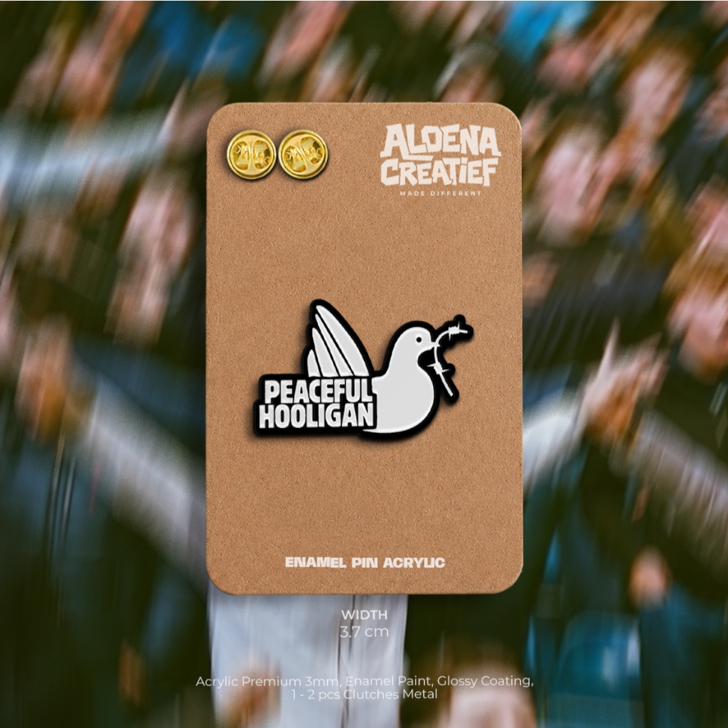 ACRYLIC ENAMEL PIN - POACEFUL HOOLS