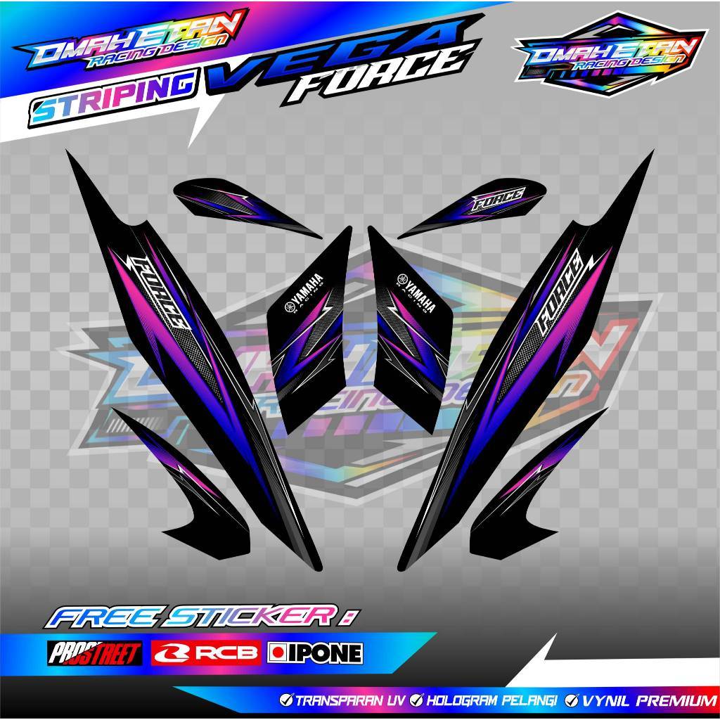 YAMAHA VEGA FORCE VARIATION STRIPING - SLIMFIT / YAMAHA VEGA FORCE MOTORCYCLE STICKER LIST