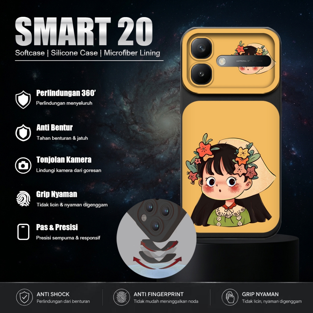 Softcase HP For INFINIX SMART 20 - Casing HP For SMART 20 - Case HP Pro Camera - เคสยืดหยุ่น HP SMAR