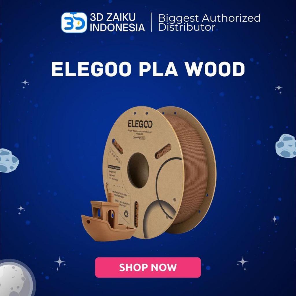 Original Elegoo PLA Wood 3D Filament 1.75 มม. รายละเอียดสูงพร้อมเส้นใยไม้จริง