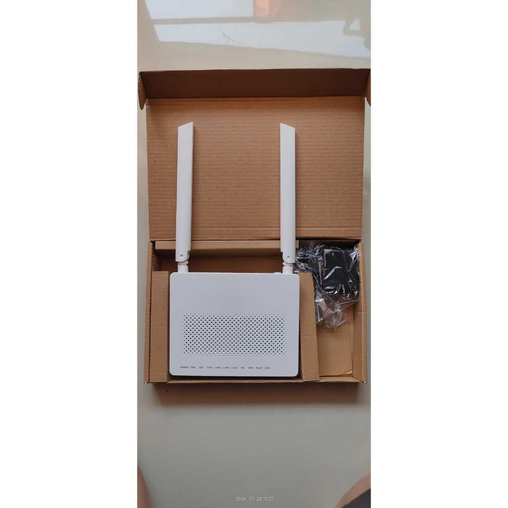 ONT EG8145V5 XPON ใหม่ DUAL BAND (CAN EPON/CAN GPON) อะแดปเตอร์และกล่องที่สมบูรณ์