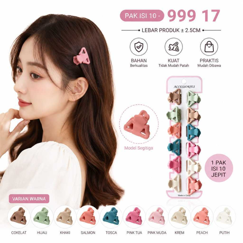 Mini Jadai / กิ๊บติดผมหน้าม้า / Mini Jedai 2 Cm / Small Jedai 2 cm / Salon Clip BN 06 JPT 999 PCS PK